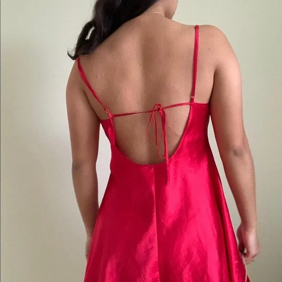 Victoria secret black laced slip dress